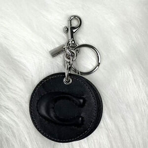 Coach Mirror Bag Charm With In Signature Keychain/Key Ring Black CS060 NWT